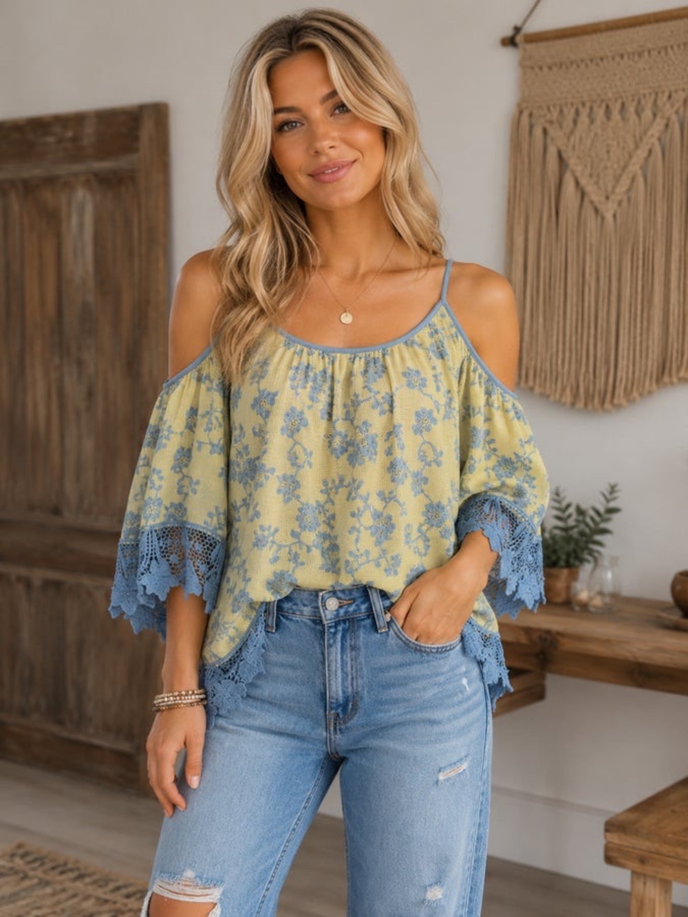 NWT Rare Bird Cold Shoulder Top